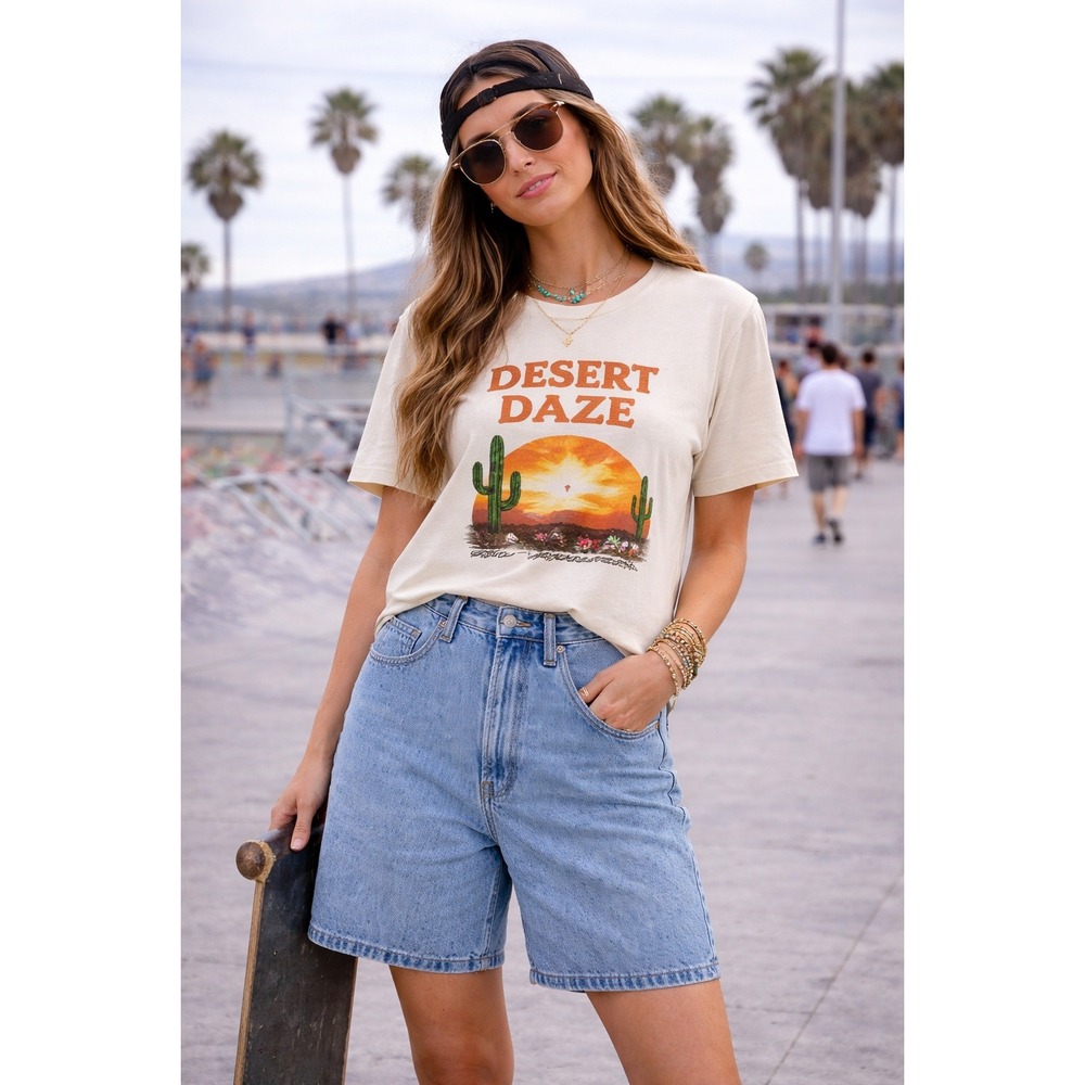 Unionbay Denim Jort Shorts Women 7 Blue Light Wash High Waist 90s VTG Streetwear
